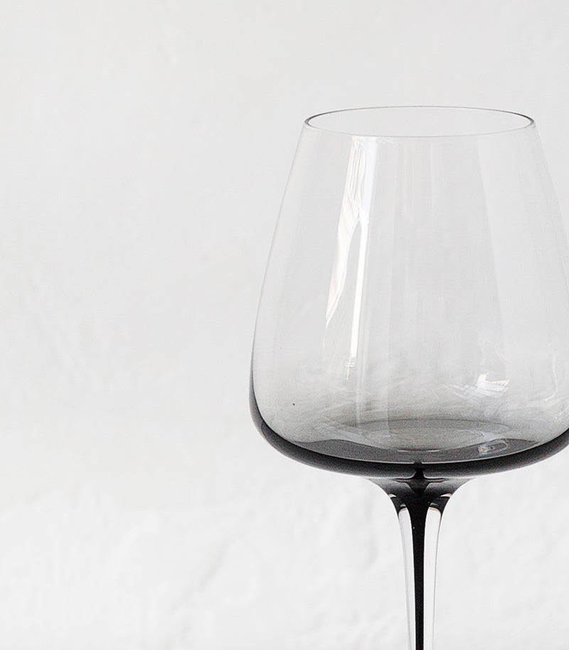 Broste Bubble Red Wine Glass - Cotswold Grey