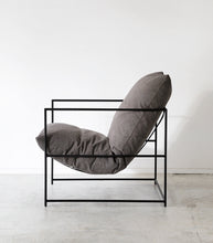 'Cloud' Lounger / Feather Filled / Washed Grey