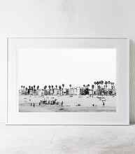 I Wanna Live By The Sea / 'Venice Beach' Framed B&W Print (Size A1)