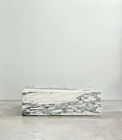 Marble Block Coffee Table / 'Arabsecatto' / 100x60x30cmH