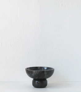 'Indra' Goblet Bowl / Black Marble
