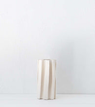 Foundry / 'Box Pleat' Vase /Medium / Ivory / NOT WATERTIGHT / #hof