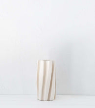 Foundry / 'Box Pleat' Vase /Medium / Ivory / NOT WATERTIGHT / #hof