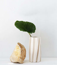 Foundry / 'Box Pleat' Vase /Medium / Ivory / NOT WATERTIGHT / #hof
