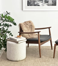 'Brentwood' Armchair / Solid Oak / Leather - Walnut