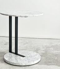 Carrara Marble Side Table / White