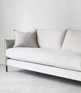 Capri Sofa w RH Chaise / NZ MADE / Fabric - Pompeii - Ecru