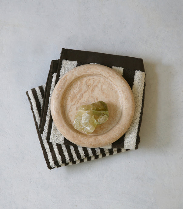 Travertine Round Tray / 20cm / Small