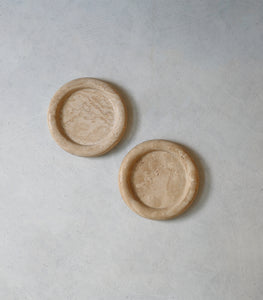 Travertine Round Tray / 20cm / Small
