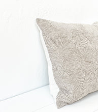 'Dune' Cushion / NZ MADE / NZ Feather Inner / 60x40cm / Pumice