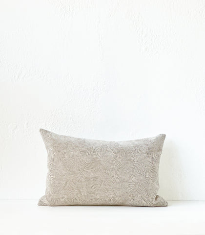 'Dune' Cushion / NZ MADE / NZ Feather Inner / 60x40cm / Pumice