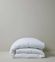 French Flax Linen / Duvet Quilt Cover / QUEEN / White