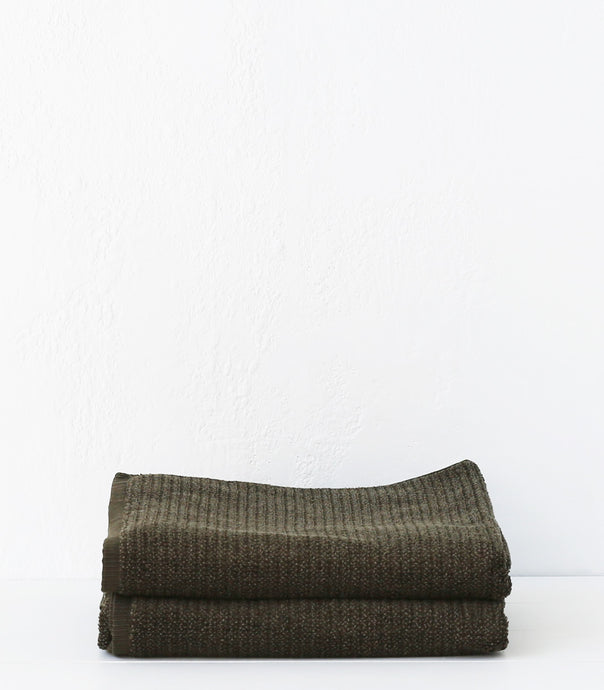 Tweed Bath Sheet / Olive