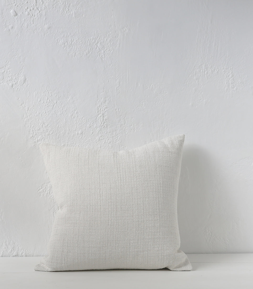 'Ibiza' Cushion w Feather Inner / NZ MADE / 55x55cm / Sunbleach (Chalk Series)