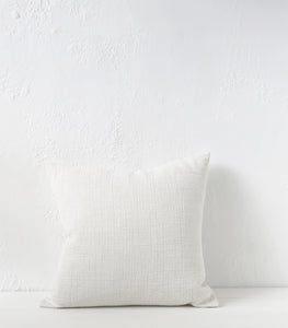 'Ibiza' Cushion w Feather Inner / NZ MADE / 55x55cm / Sunbleach (Chalk Series)