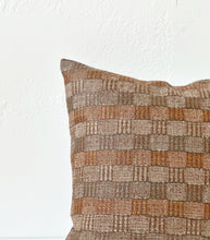 'Kente' Cushion / NZ MADE / NZ Feather Inner / 55x55cm / Nutmeg