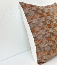 'Kente' Cushion / NZ MADE / NZ Feather Inner / 55x55cm / Nutmeg