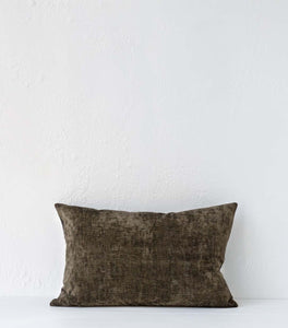 'Los' Cushion / NZ MADE / Feather Inner / 60x40cm / Moss