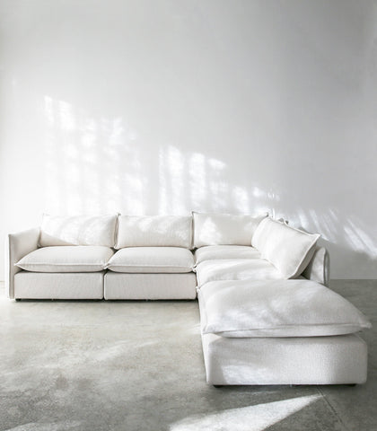 'Malibu' Modular Sofa / NZ MADE / 5 Piece / New York-Alabaster