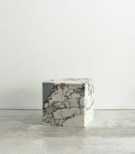 Marble Cube Side Table / 40x40x40cm / Milky Blue