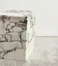 Marble Cube Side Table / 40x40x40cm / Milky Blue