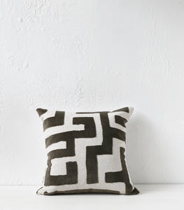 Outdoor / 'Meandios' Cushion / NZ MADE / 55x55cm / Taupe