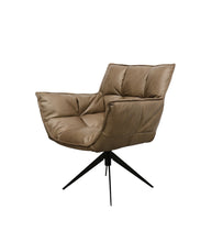 ‘Melrose’ Swivel Occasional  Leather Chair / Beige