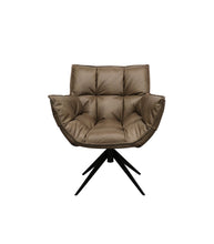 ‘Melrose’ Swivel Occasional  Leather Chair / Beige