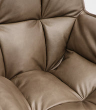 ‘Melrose’ Swivel Occasional  Leather Chair / Beige