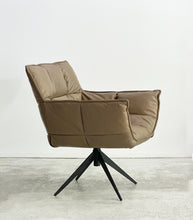 ‘Melrose’ Swivel Occasional  Leather Chair / Beige