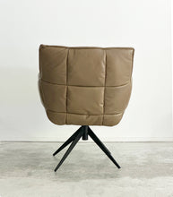 ‘Melrose’ Swivel Occasional  Leather Chair / Beige