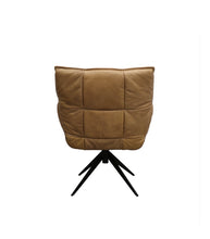 'Melrose' Leather Occasional Swivel Chair / Tan
