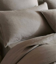 French Flax Linen / Standard Pillowcase / PAIR / Pebble