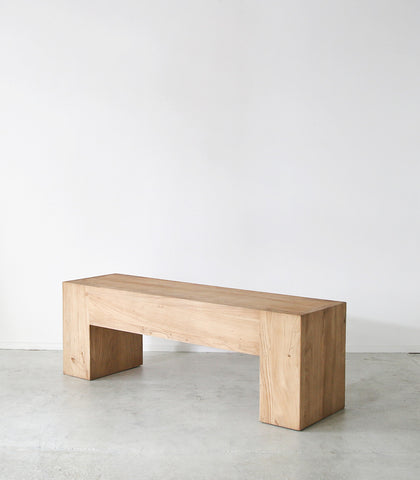 'Portinax' Reclaimed Elmwood Bench / 142cmL x 40cmD x 48cmH
