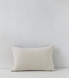 'Puglia' Cushion w Feather Inner / NZ MADE / 60x40cm / Sand  (Chalk Series)