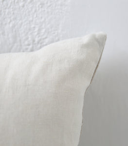 'Puglia' Cushion w Feather Inner / NZ MADE / 60x40cm / Sand  (Chalk Series)