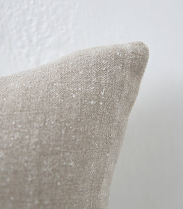 'Puglia' Cushion w Feather Inner / NZ MADE / 60x40cm / Sand  (Chalk Series)