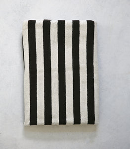 'Raye' Bath Sheet / Noir