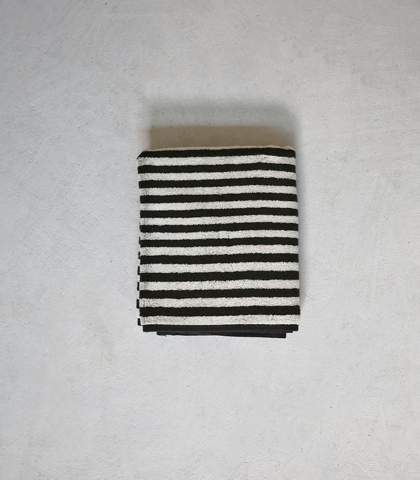 'Raye' Hand Towel / Noir