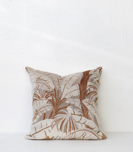 'Resort' Cushion / NZ MADE / Feather Inner / 55x55cm / Champagne