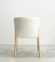 Sketch / 'Ronda' Dining Chair / Blonde Oak / Leather - Alabama Leche
