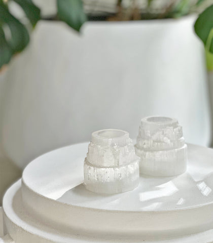 Selenite Tower T-Lite Holder