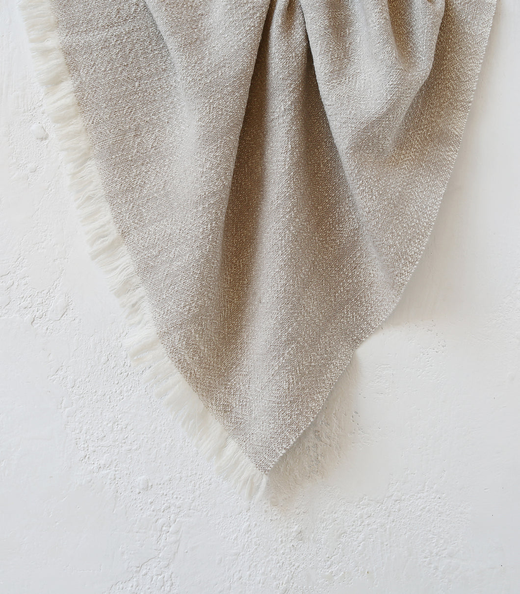 'Seminyak' 100% Wool Throw / 130x170cm / Oatmeal