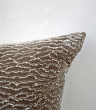 'Velvet Ripple' Cushion /nNZ MADE- Feather Inner / 55x55cm / Linen