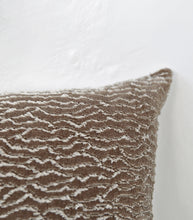 'Velvet Ripple' Cushion / NZ MADE-Feather Inner / 60x40cm / Linen