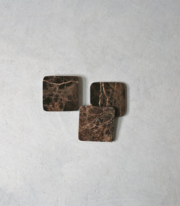 Square Coaster / Dark Marble