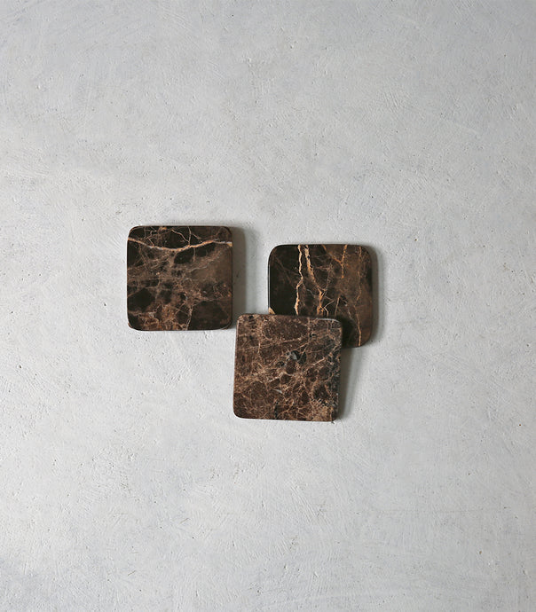 Square Coaster / Dark Marble