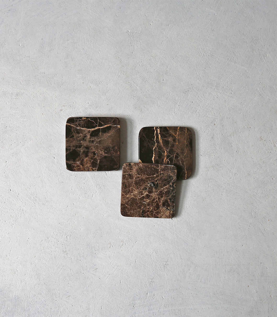 Square Coaster / Dark Marble