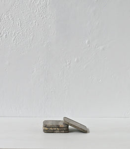Square Coaster / Grey Travertine