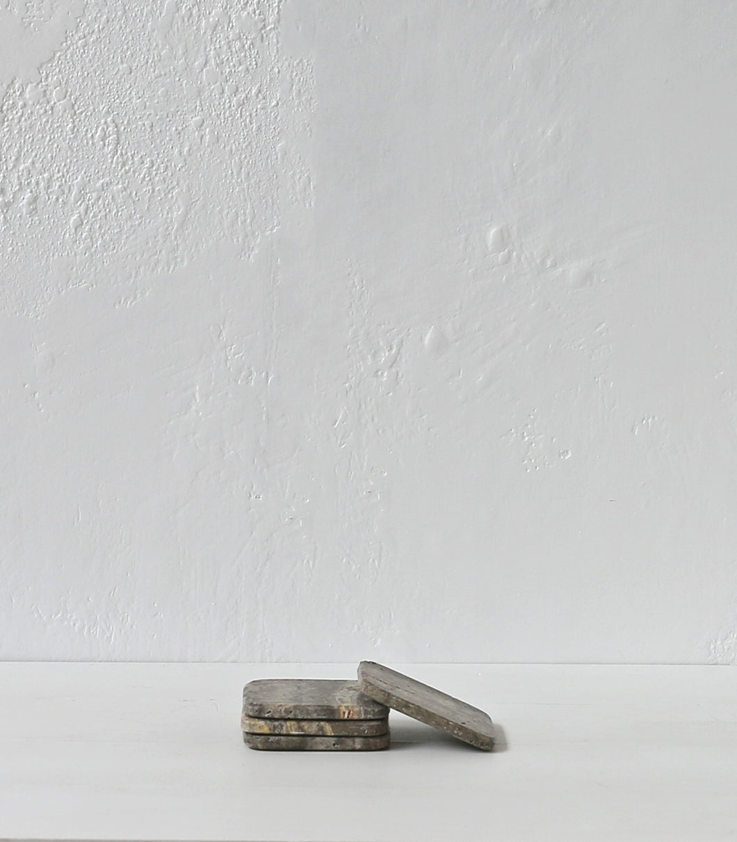 Square Coaster / Grey Travertine